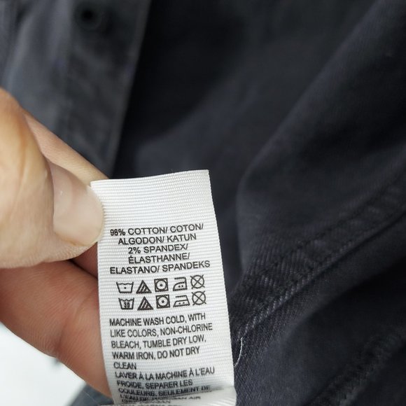 Lucky brand black denim jacket small the tomboy trucker - Picture 6 of 10